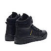 Чоловічі зимові черевики Adidas Black Leather, чоловічі зимові стильні кросівки, чоловічі молоді черевики, фото 4