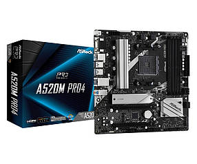 Материнська плата ASRock A520M Pro4 Socket AM4 (D)