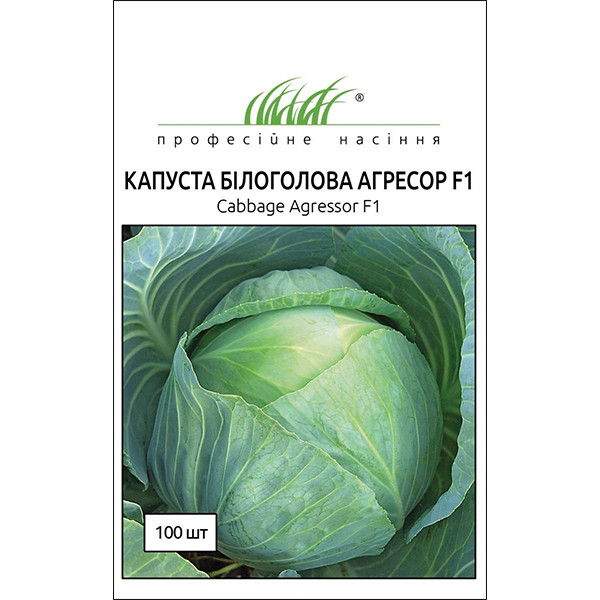 Капуста білокачанна Агресор F1 (пізня) 100 шт (насіння капусти)