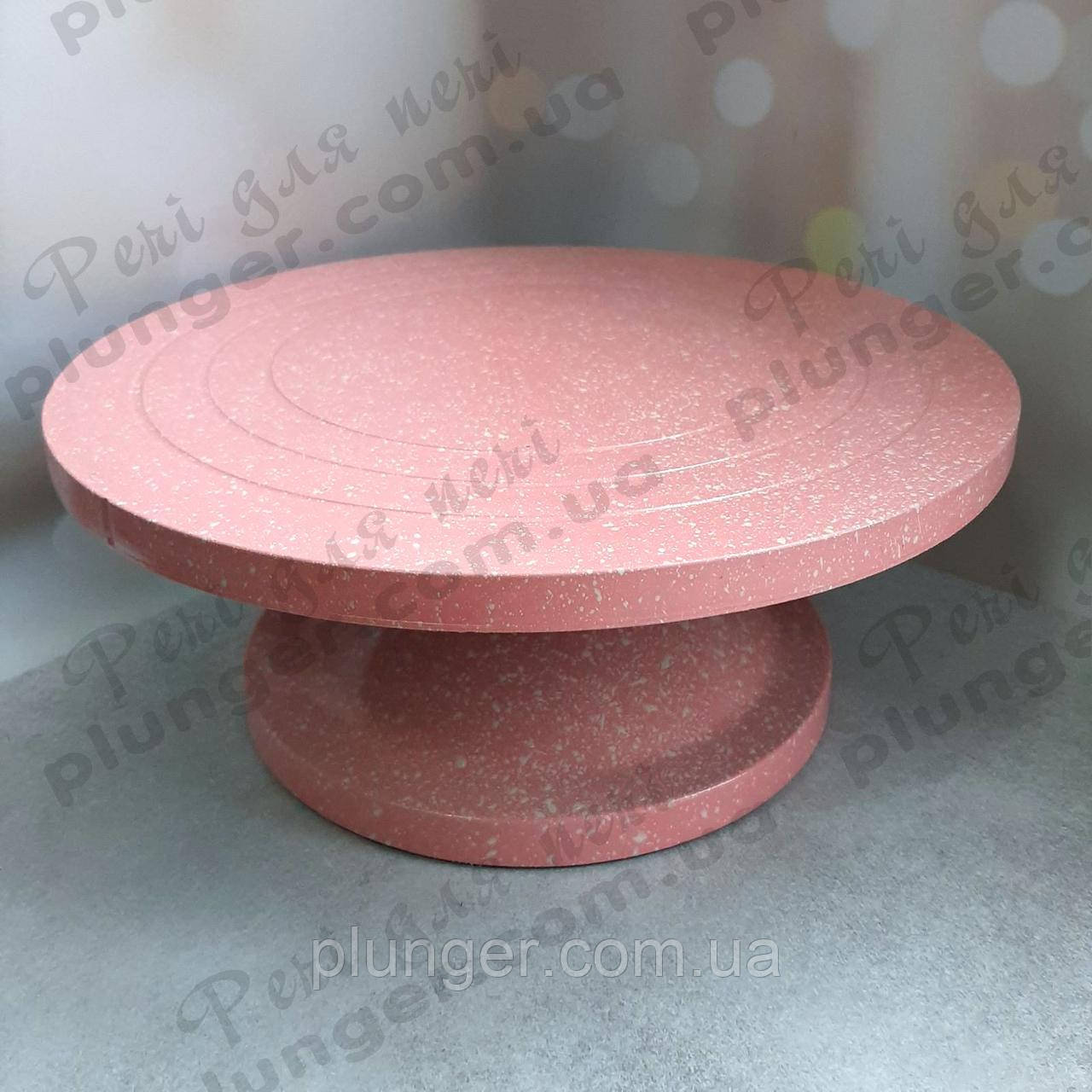 Обертова підставка для торта 30см Рожева, фото 1