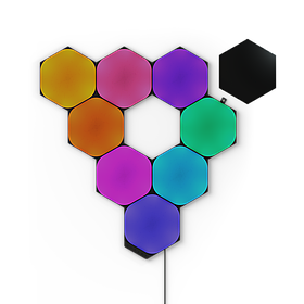 Розумна система освітлення Nanoleaf Shapes Ultra Black Hexagons Starter Kit, Apple Homekit — 9 шт.