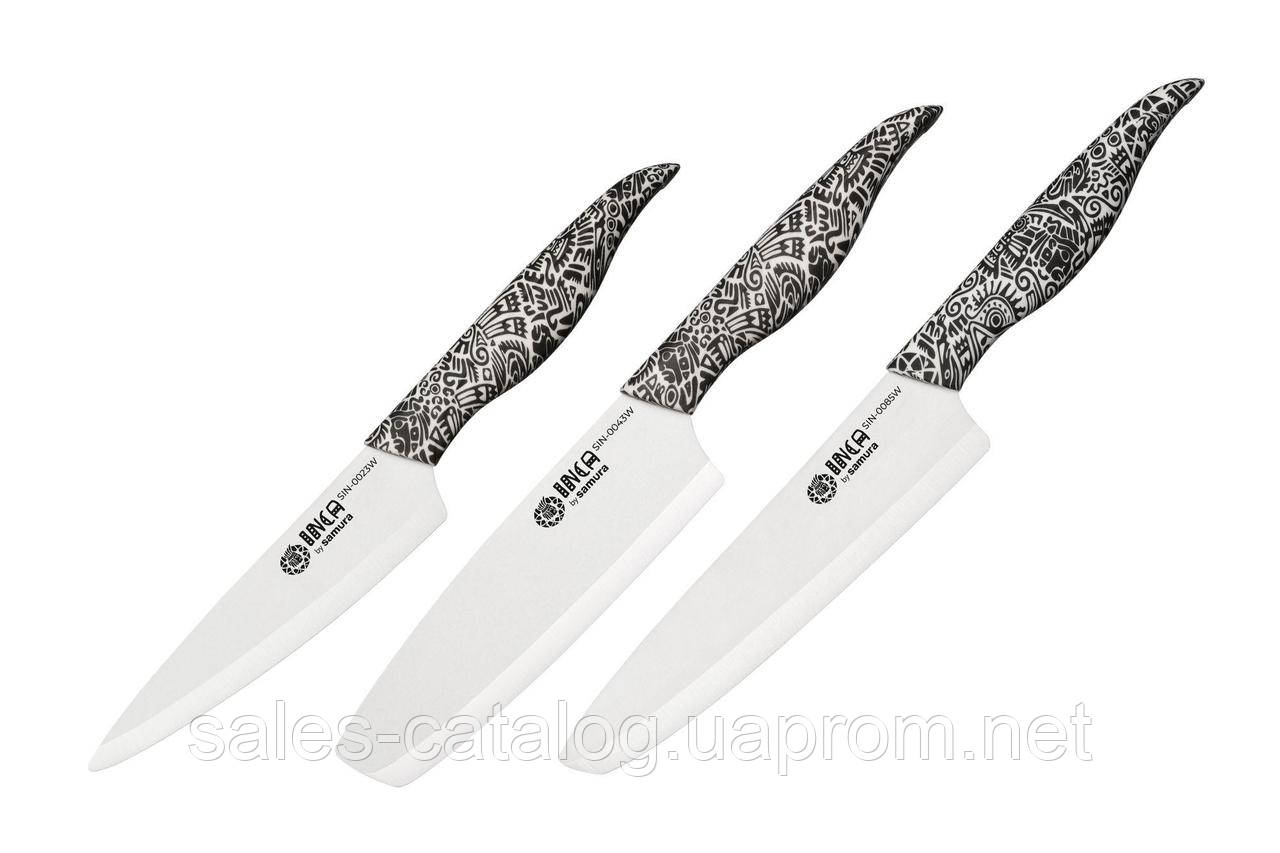 Набір із 3 ножів Samura INKA (SIN-0220W) SC, код: 8116932
