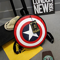 Рюкзак-щит Captain America со звездой Черный ( IBR021sB )