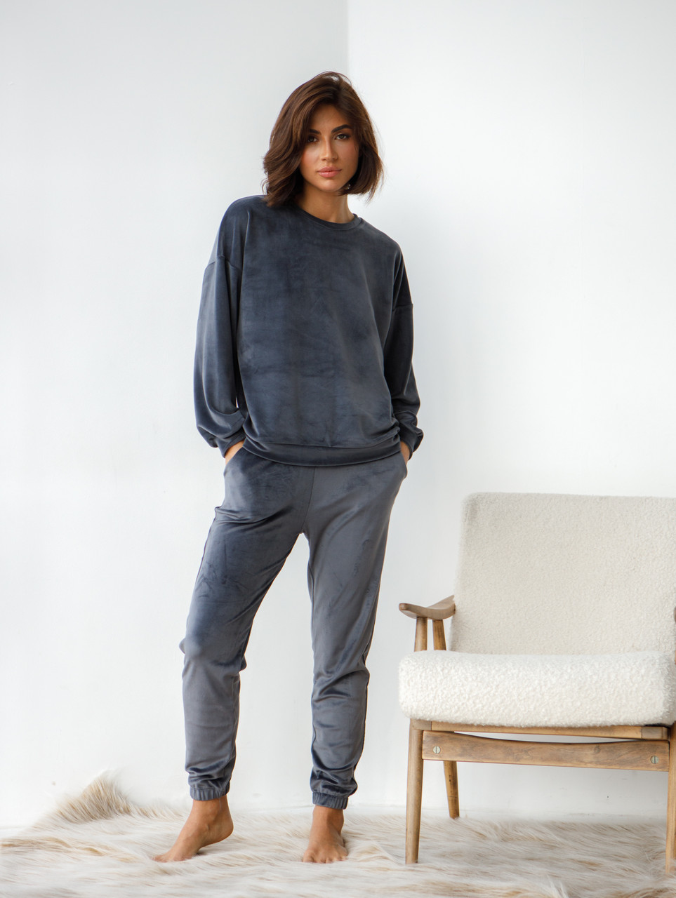 Домашній костюм кофта+штани 0332/333 Barwa Garments