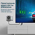 Перехідник мережевий Promate TripMate-GaN75 EU/US/UK/AU на EU/US/UK/AU, 3хUSB-С, 2хUSB-A 75W total Black (tripmate-gan75), фото 5