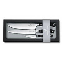 Набор кухонных кованых ножей Victorinox Forged Сhef's Grand Maitre 3 шт Черные (7.7243.3)