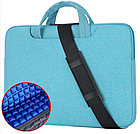 Сумка для ноутбука 3D 14.1" сіра Жіноча сумка для ноутбука 14 дюймів Легка сумка сіра для ноутбука, фото 8