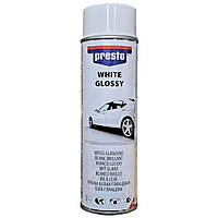 Акриловая автоэмаль спрей для дисков белая Presto White Glossy RAL 9010 500мл