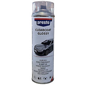 Акриловий лак спрей прозорий Presto Clear Coat Glossy 500мл