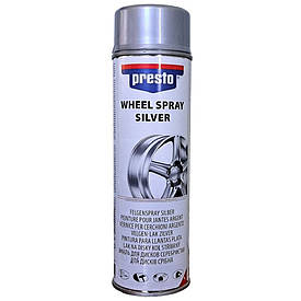 Акрилова автоемаль спрей для дисків срібляста Presto Wheel Spray Silver RAL 9006 500мл