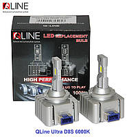 Qline Ultra D8S 6000K 65W светодиодные автомобильные LED лампы 9000Lm (2 шт.)