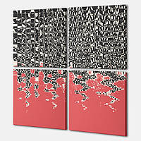 Модульная картина из четырех частей Black and Red Malevich Store 153x153 см (MK423203)