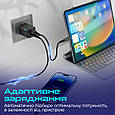 Мережевий зарядний пристрій Promate PowerPort-25AC USB-C, USB-A Black (powerport-25ac.black), фото 5