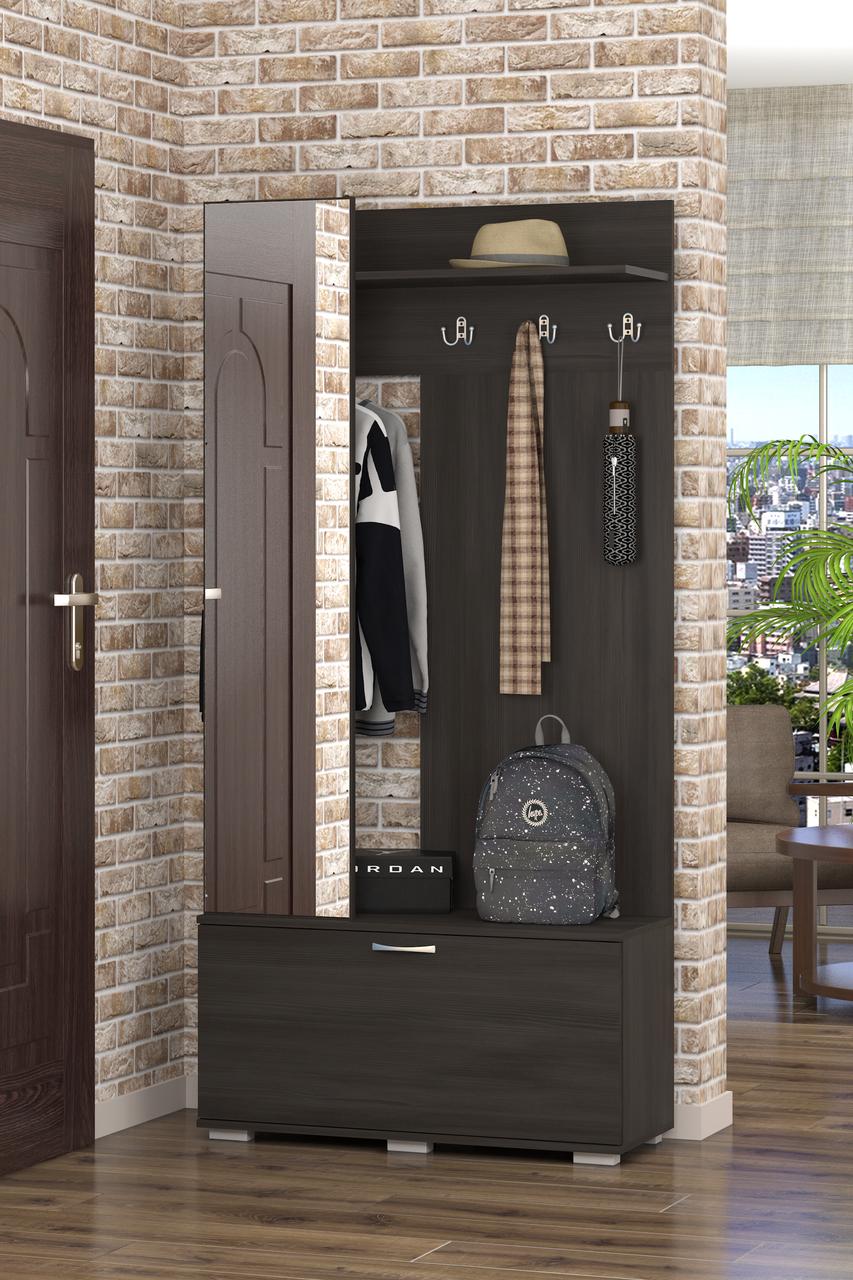 Меблі для передпокою Кліо шафа з дзеркалом з високоякісного ДСП в різних кольорах, фото 1