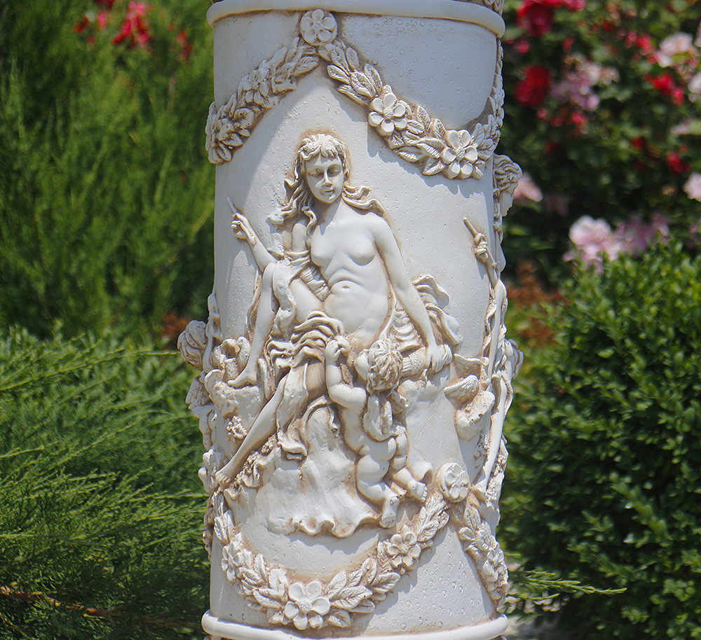 Садовая скульптура Колонна круглая с ангелами 81х39х39 - фото 2 - id-p2022533123
