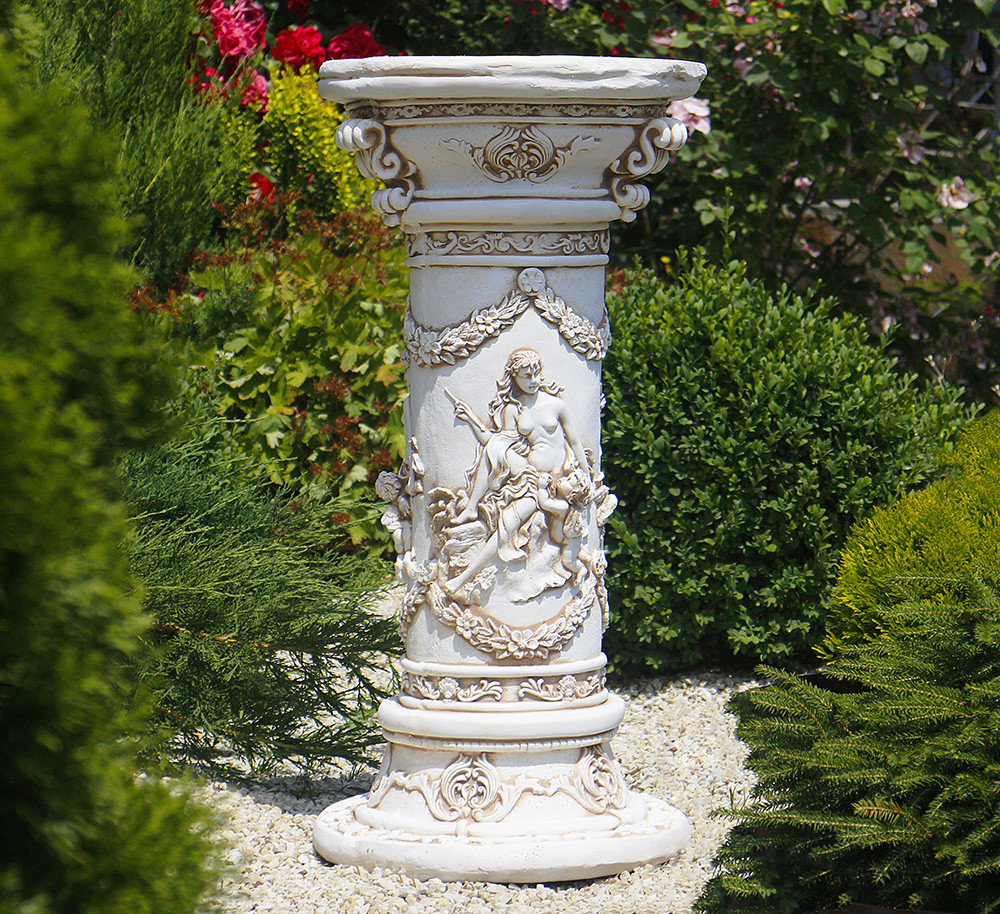 Садовая скульптура Колонна круглая с ангелами 81х39х39 - фото 1 - id-p2022533123