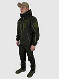 Костюм ЗСУ дюплекс олива, демісезонний костюм для військових, курточка хакі зсу, фото 4
