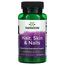 Вітаміни Hair, Skin & Nails Swanson 60 таблеток