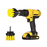 Щітки для чищення та прибирання Насадки на дриль шуруповерт набір 3 шт Drill Brush для хімчистки авто, фото 8