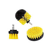 Щітки для чищення та прибирання Насадки на дриль шуруповерт набір 3 шт Drill Brush для хімчистки авто, фото 10