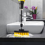 Щітки для чищення та прибирання Насадки на дриль шуруповерт набір 3 шт Drill Brush для хімчистки авто, фото 5