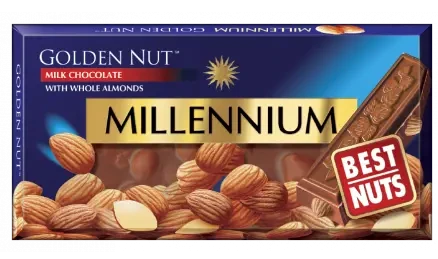 Шоколад молочний Millennium Gold мигдаль, 100 г