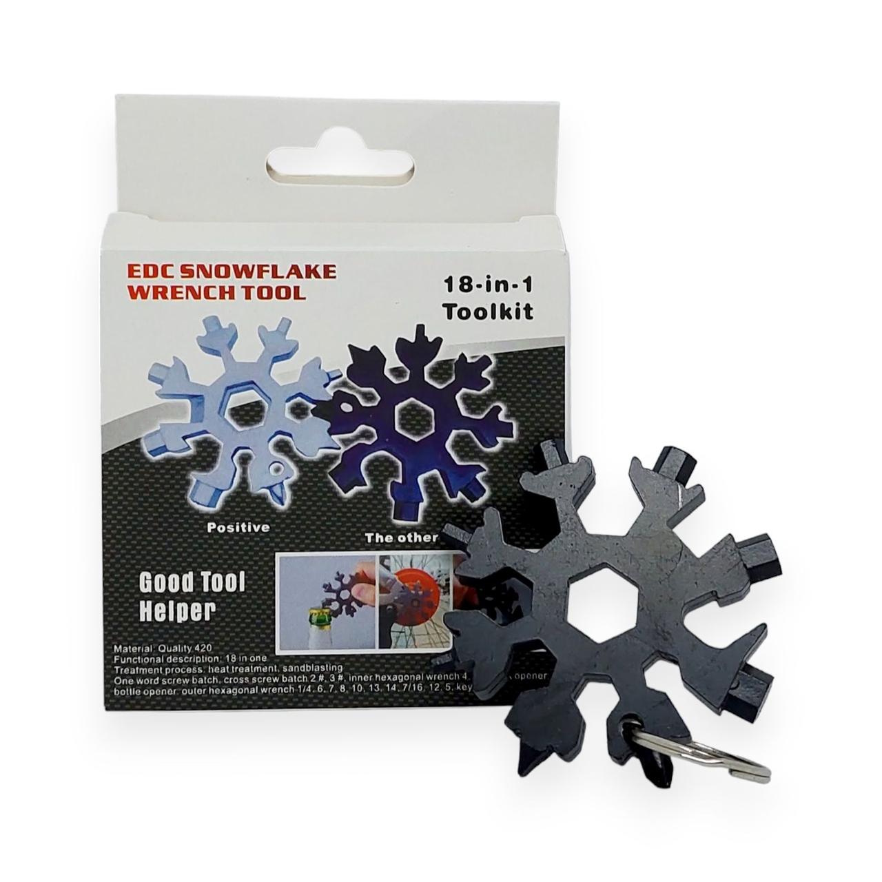 Універсальний гайковий ключ мультитул SNOWFLAKE WRENCH TOOL Сніжинка 18 в 1