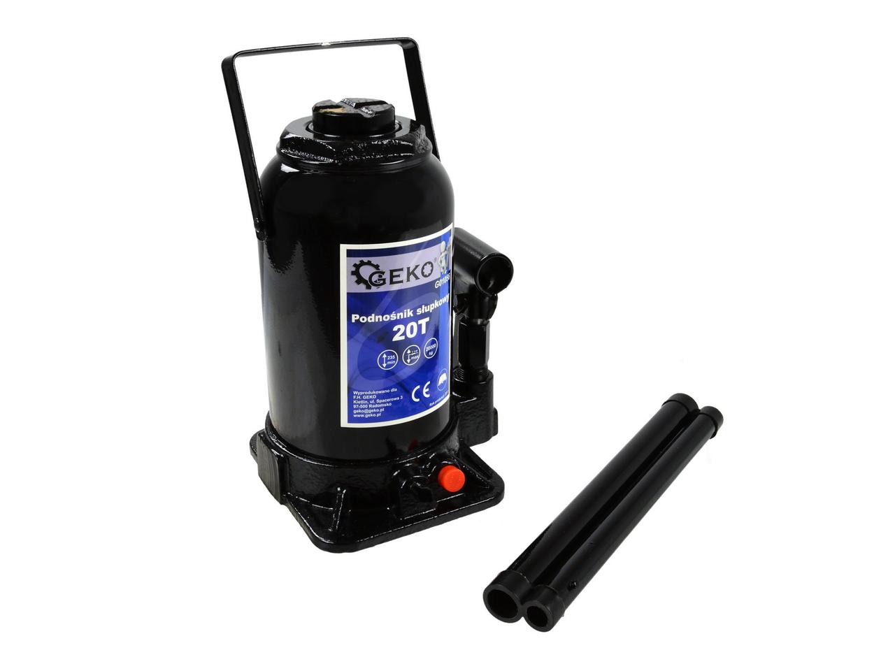 Гідравлічний пляшковий підіймач 20 т "GEKO" G01056, фото 1