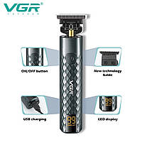 Триммер для стрижки волос VGR "V-077" Professional USB Type-C, машинка для стрижки, окантовочная машинка (TI)