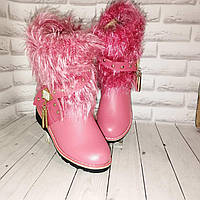 Дитячі зимові рожеві чоботи для дівчаток
