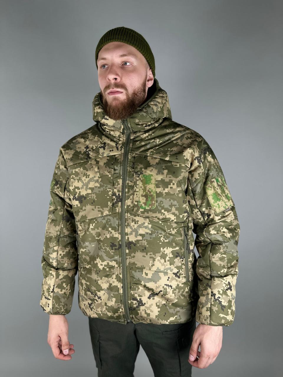Куртка зимова чоловіча Santana G-loft піксель, куртка піксель зимова зсу, бушлат піксель зимовий