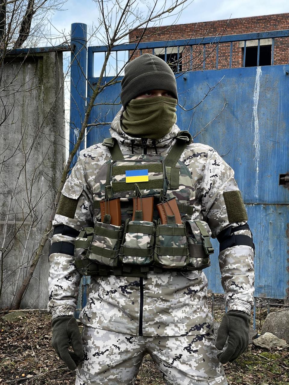 Розвантажувальний жилет з підсумками Tera армійський військовий тактичний камуфляж мультикам