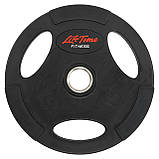 Бамперні диски (бліни) для кросфіту з потрійним хватом 1 шт. х 15 кг LIFE FITNESS SC-80154B-15 51 мм, фото 2