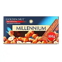 Молочный шоколад Millennium Gold с целыми лесными орехами, 100 г