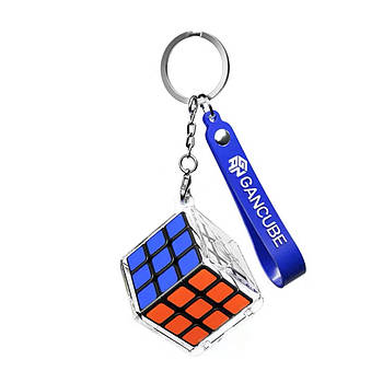GAN 328 Keychain black | Брелок Кубик Рубіка 3x3 Ган 2.8 см чорний пластик