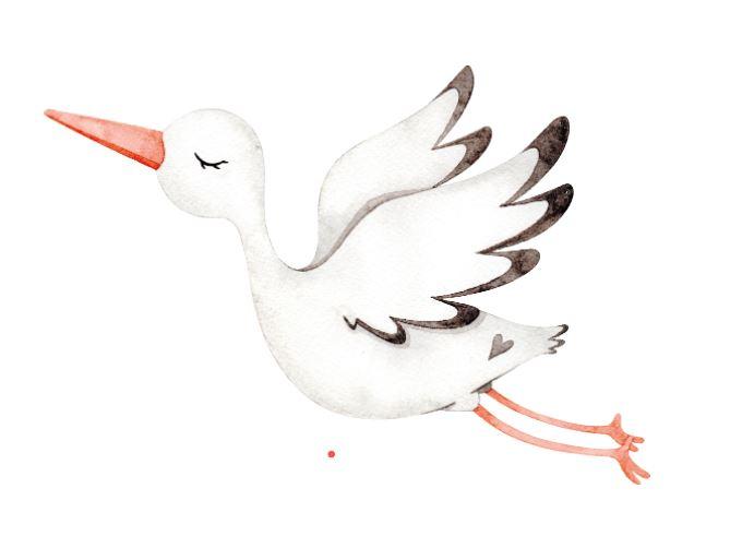 Наклейка для ростової фігури "Милий лелека" 80х55 см/інтер'єрна наклейка (без обрізу по контуру)