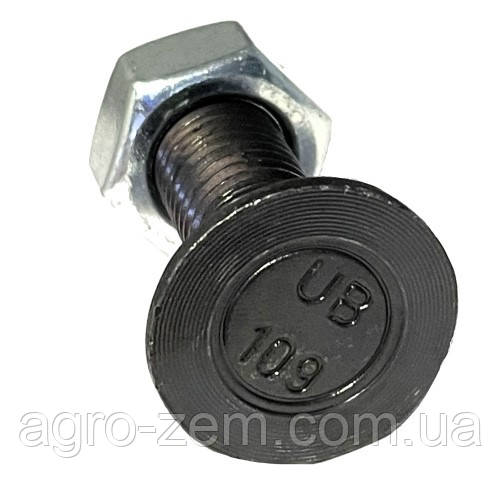 Болт лемішний з гайкою М12х45 високоміцний (10.9) UNIBOLT, фото 1