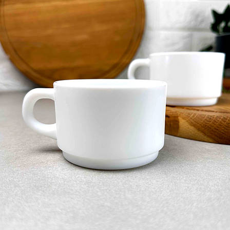 Набір чашок склокерамічних Luminarc Empilable White 140 мл 6 шт, фото 1