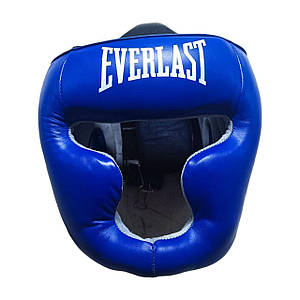 Шолом-маска тренувальна карате EVERLAST M шкіра синій