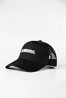 Спортивная женская кепка - бейсболка Designed for Fitness DF Original Black And White one size Черный