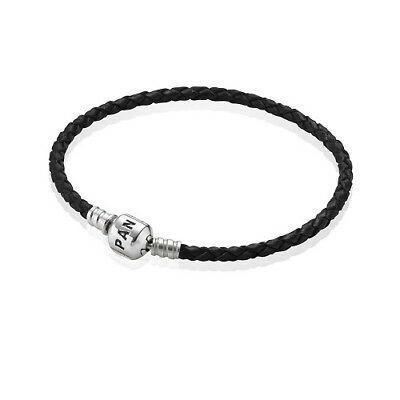 Шкіряний браслет зі срібною застібкою Pandora 590705CBK-S 21