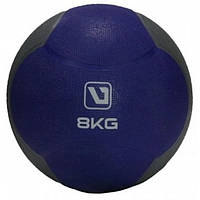 Медбол MEDICINE BALL синий черный 8кг-286мм LS3006F-8