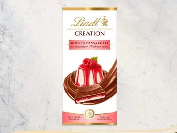 Шоколадка Lindt Creation😍 з малиновою панна коттою 150 гр. Швейцарія, фото 1