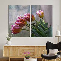 Картина на холсте KIL Art Чудесный букет тюльпанов 165x122 см (1004-2)