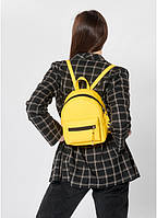 Go Женский модный городской рюкзак из экокожи Sambag Talari SSH желтый практичный маленький мини стильный