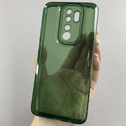 Чохол для Xiaomi Redmi Note 8 Pro силіконовий чохол з блискучою рамкою на сяомі редмі нот 8 про зелений l6t, фото 1