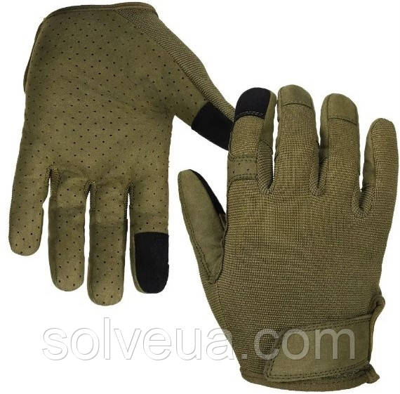 Рукавички сенсорні MIL-TEC Combat Touch Оливкові 12521101.solve