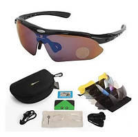 Защитные тактические солнцезащитные очки с поляризацией .5 комплектов линз RockBros.solve