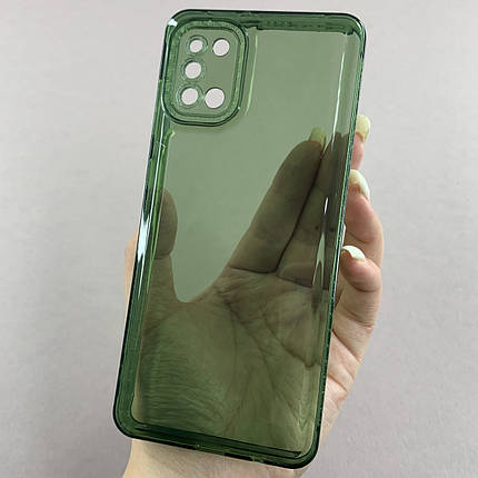 Чохол для Samsung Galaxy A31 силіконовий чохол з блискучою рамкою на телефон самсунг а31 зелений l6t, фото 1