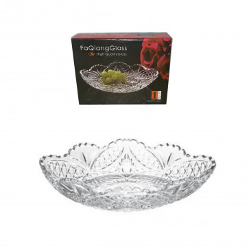 Блюдо для сервірування Еріда скляне 186мм Helios D-13A-B, фото 1